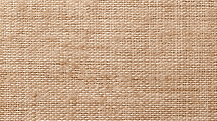 Fototapeta premium Canvas woven texture pattern background in light beige cream brown color blank empty, generative AI