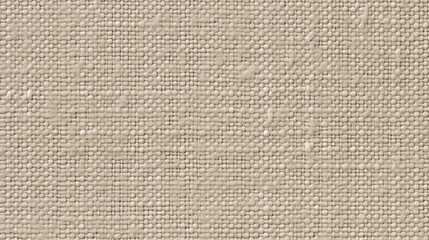 Fototapeta premium Canvas woven texture pattern background in light beige cream brown color blank empty, generative AI