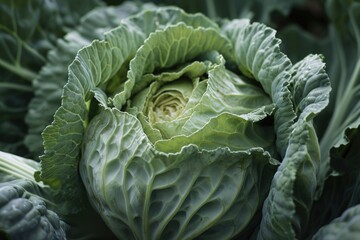 Fototapeta premium head of cabbage on the field