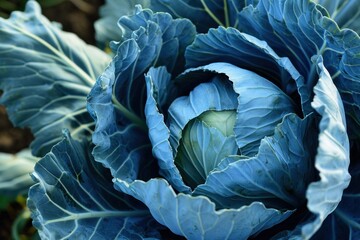 Obraz premium head of cabbage on the field
