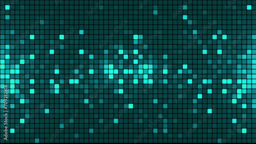 Poster seamless animated abstract background of turquoise squares. abstract gradient background. background