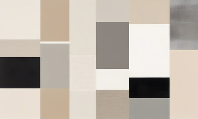 Abstract Scandinavian Neutral Colors Painting Minimalistic Modern Artwork Geometric Colourful Wall Art Patterns