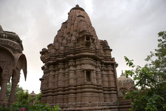 India Jodhpur Mandore Garden Uday Mandir on a sunny autumn day.