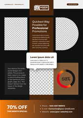 Starter Pack Marketing Templates - A4 Print Flyer Templates - Style 2 - Choco Brown