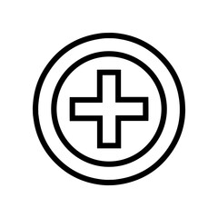 Obraz premium Add icon vector. Plus icon sign symbol vector. Medical cross vector icon illustration isolated on white background