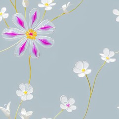 flower. Abstract seamless pattern. AI generated.	