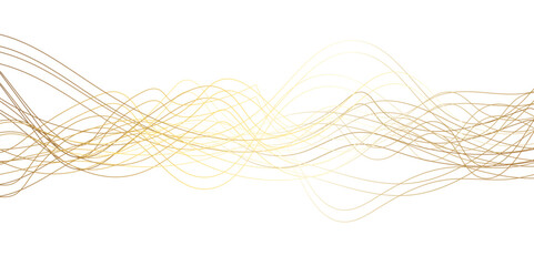Abstract wavy lines flowing curve golden gradient color on transparent background. Abstract white background colorful lines. modern wavy stripes on white background isolated. - obrazy, fototapety, plakaty