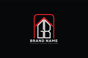 GB letter creative real estate vector logo design . GB creative initials letter logo concept. GB house sheap logo