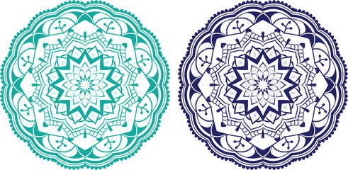 mandala floral decorative luxury vector outline for coloring book round ornament.