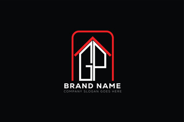 GP letter creative real estate vector logo design . GP creative initials letter logo concept. GP house sheap logo