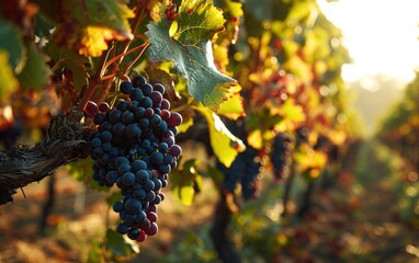 Fototapeta premium grapes in vineyard