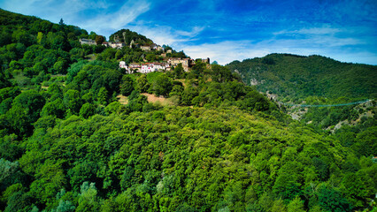 Fototapeta na wymiar La Grasse and Villerouge, spectacular villas in the south of France