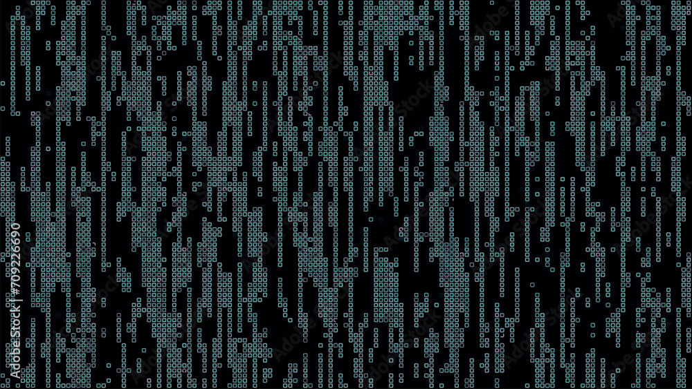 Poster a background of rows of small multi-colored squares. pixel graphics, colored squares. vector backgro
