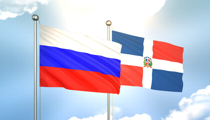 Russia and Dominic Flag Together A Concept of Realations