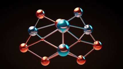 Molecular structure, 3d illustration,