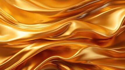 Liquid Gold Flow: Luxurious Liquid Gold Background, Smooth Metallic Sheen, Gentle Ripples, Light-Reflecting Depth
