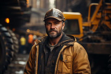 Construction workers, industry