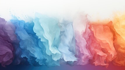 Naklejka premium Whirlwind of Colors: Dynamic Abstract Tornado with Vibrant Oranges, Pinks, Yellows Swirling on Stark White Background