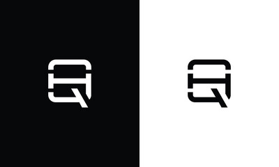 HQ QH Unique Minimal Style and black color initial based logo