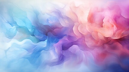 Fototapeta premium Watercolor Rainbow: Soft Flowing Watercolor Streaks in Rainbow Colors, Seamless Blend, Peaceful Harmonious Effect