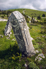 A medieval tombstones, that lie scattered across Bosnia and Herzegovina