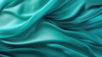 Fototapeta premium Teal Elegance: Oceanic Silk Symphony