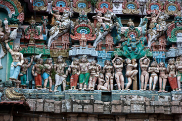 India Kumbakonam Kumbareshwara Temple on a sunny winter day