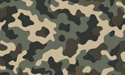 Naklejka premium Green Camouflage Pattern Military Colors Vector Style Camo Background Graphic Army Wall Art Design