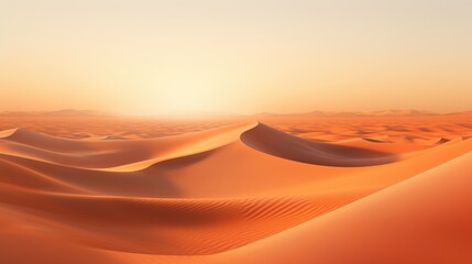 Fototapeta na wymiar Sands of Illusion: A Mirage in Warm Desert Tones