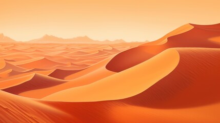 Fototapeta na wymiar Sands of Illusion: A Mirage in Warm Desert Tones