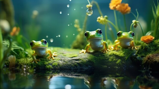 Beautiful and charming frog, wallpaper