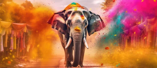 Fotobehang Elephant Happy background © pector
