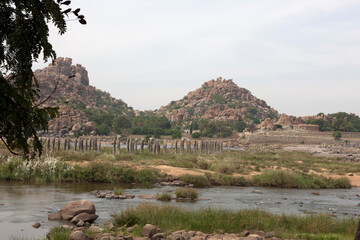 India ruins of Hampi on a sunny winter day