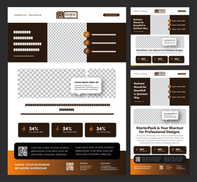 Starter Pack Marketing Templates - Square Post Social Media Templates, Story, & A4 Marketing Templates - Style 1 - Choco Brown