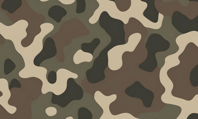 Earth Camouflage Pattern Military Colors Vector Style Camo Background Graphic Army Wall Art Design