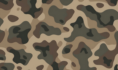 Earth Camouflage Pattern Military Colors Vector Style Camo Background Graphic Army Wall Art Design