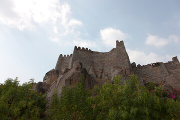 India Golconda Fort on a sunny winter day