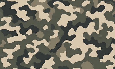 Naklejka premium Camouflage Pattern Military Colors Vector Style Camo Background Graphic Army Wall Art Design