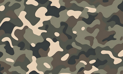 Camouflage Pattern Military Colors Vector Style Camo Background Graphic Army Wall Art Design