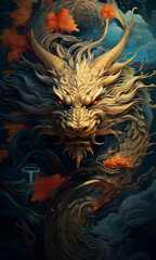 Fototapeta na wymiar chinese dragon statue