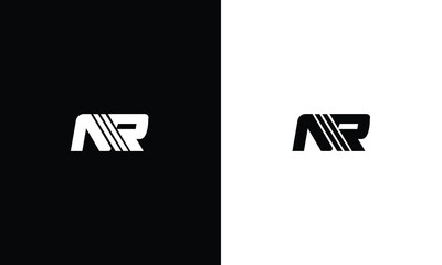 Abstract letter icon NR logo design, monogram logo - obrazy, fototapety, plakaty