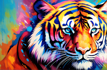 tiger head vector(beautiful)
