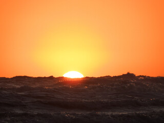 sunset in the mountains