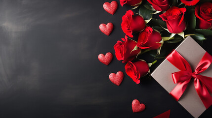 Happy Valentines Day, Romantic background, commercial, Hearths and Roses, anniversary, engagement, couple, happiness	
