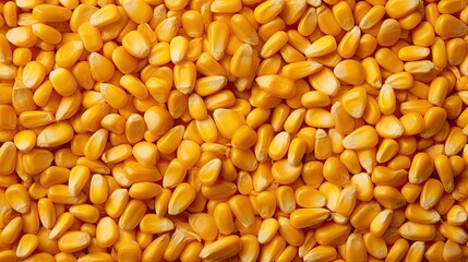 Corn grains closeup texture background. Corn cob in a basket. Yellow corn harvest. Cereal corn.