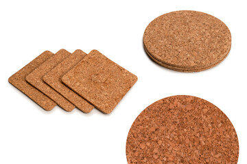 Coaster for a cup isolated on a white background.