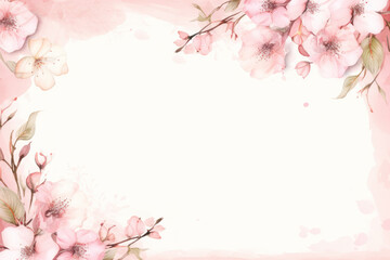 Obraz na płótnie Canvas Flower frame background with space for text. 