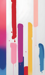 Abstract Minimalistic Splash Painting Digital Modern Artwork Geometric Wall Art Patterns Colorful Design