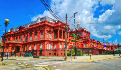 The Red House which houses the Parliament of Trinidad and Tobago.