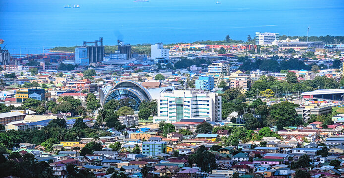 Cityscape of Port of Spain, Republic of Trinidad and Tobago